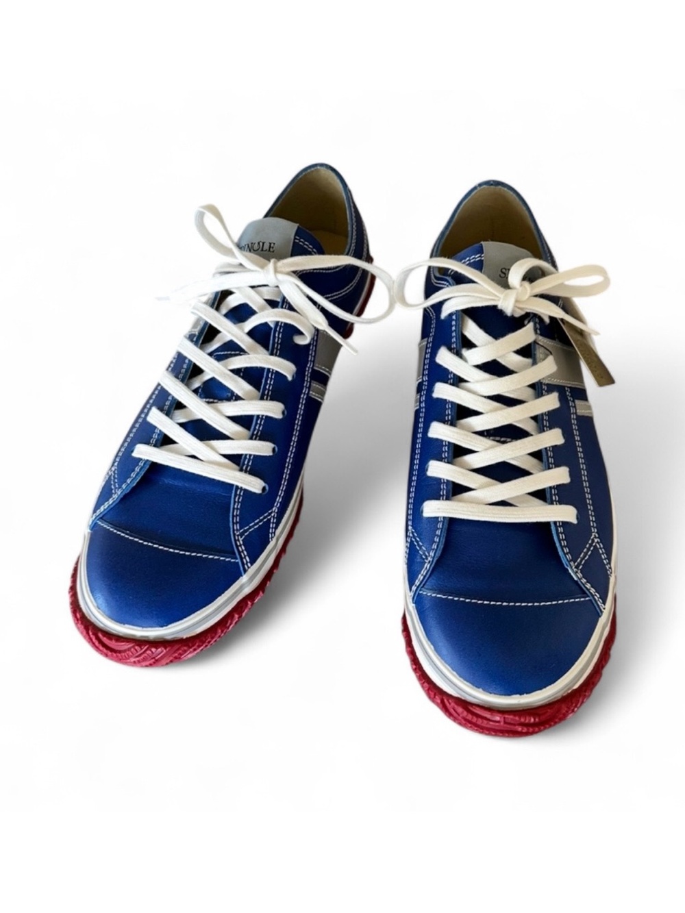 Spingle Move Blue Leather Women's Sneakers with Red Bottom. Size 7 - Picture 4 of 8